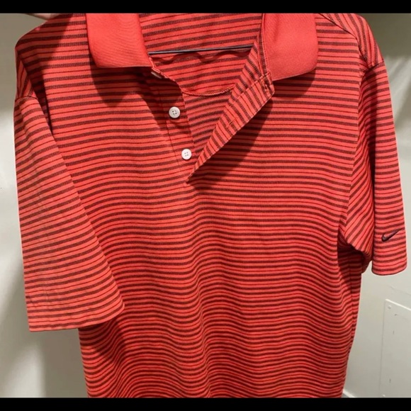 SOLD-Nike Orange Workout Polo top - Picture 7 of 16